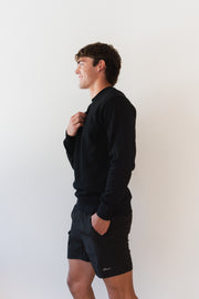 Unisex Black Crew Neck Jumper