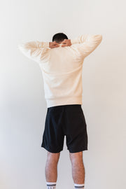 Unisex Ecru Crew Neck Jumper